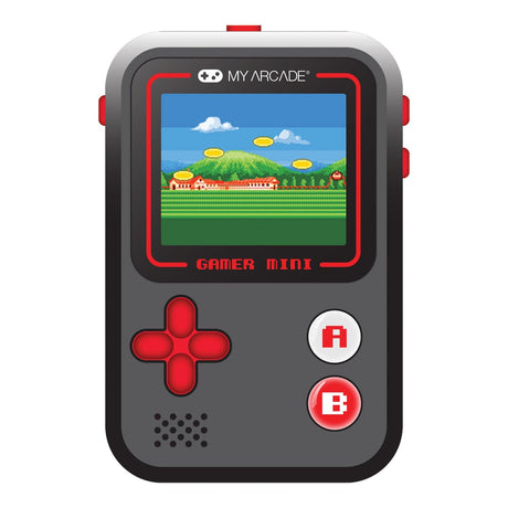 My Arcade Gamer Mini Classic 160-in-1 Handheld Game System, Black/Red