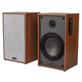 Dayton Audio B65A 70-Watt-Continuous Bluetooth Powered Bookshelf Speaker Set with 6.5-In. Woofers, Pair, Wood