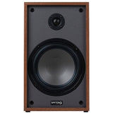 Dayton Audio B65A 70-Watt-Continuous Bluetooth Powered Bookshelf Speaker Set with 6.5-In. Woofers, Pair, Wood