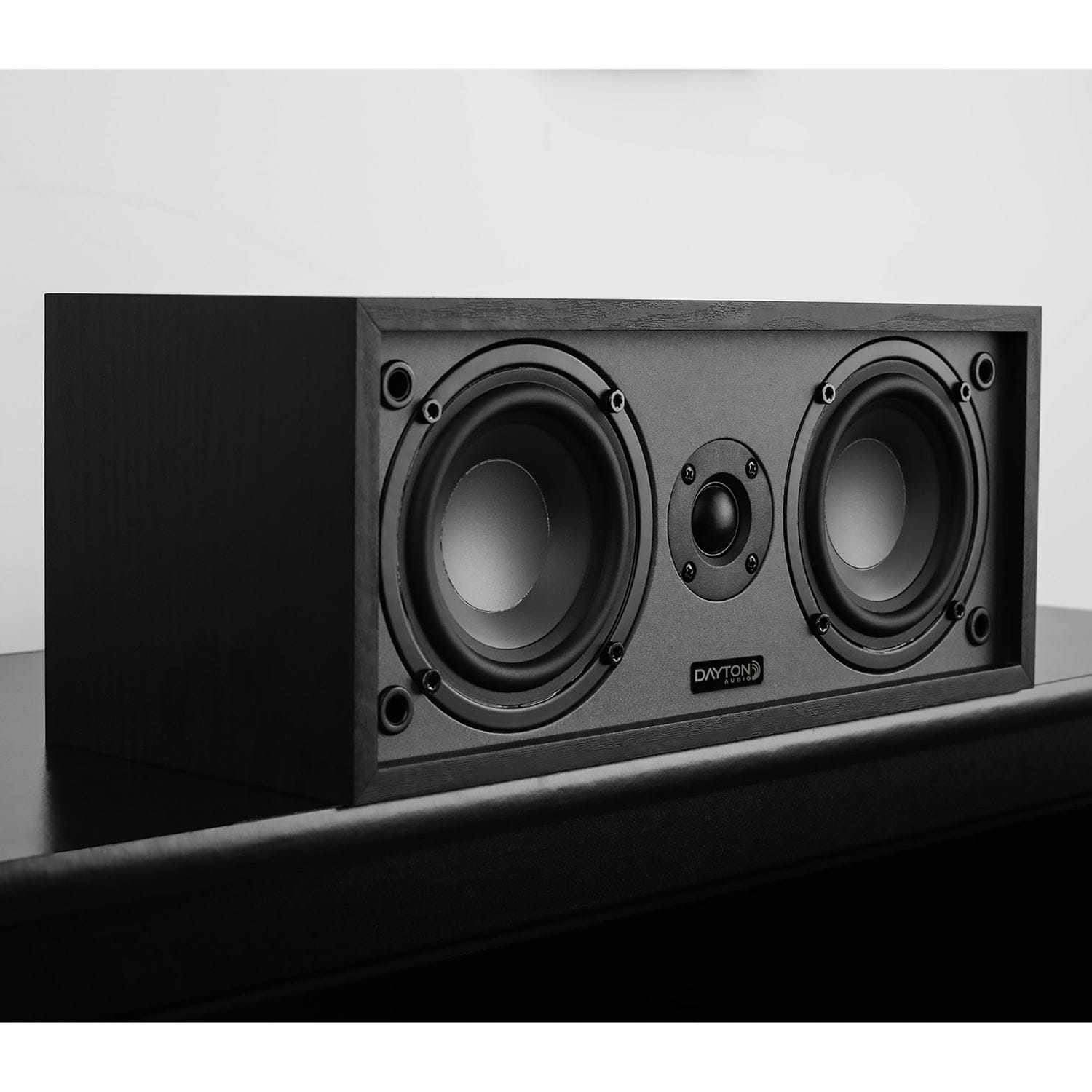 Dayton Audio Classic C40 Center Channel Speaker with Two 4-In. Woofers, Black