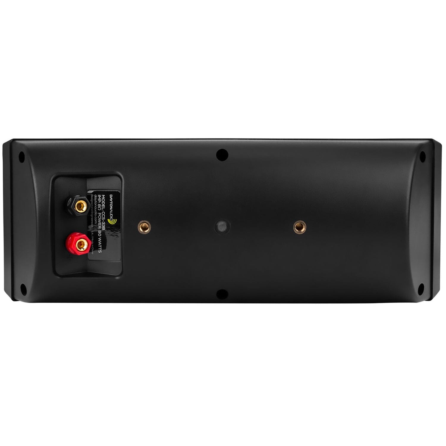 Dayton Audio CCS33B 3-Way Center Channel Speaker with Dual 3-3/4-In. Woofers and Dual 5/8-In. Tweeters