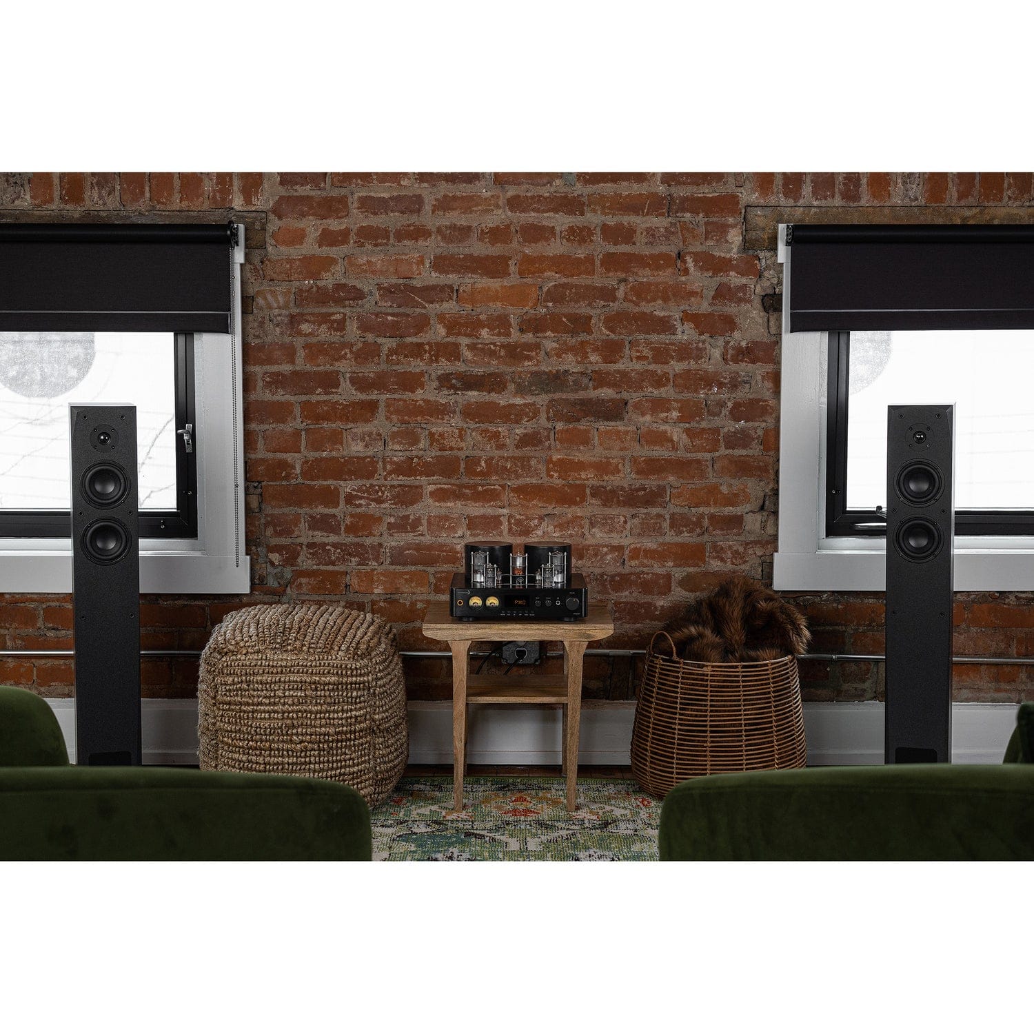 Dayton Audio 200-Watt-RMS 2.0-Channel Integrated Stereo Hybrid Tube Amplifier with Bluetooth, VU Meters, Sub Out, Phone Preamp, and Remote, HTA200