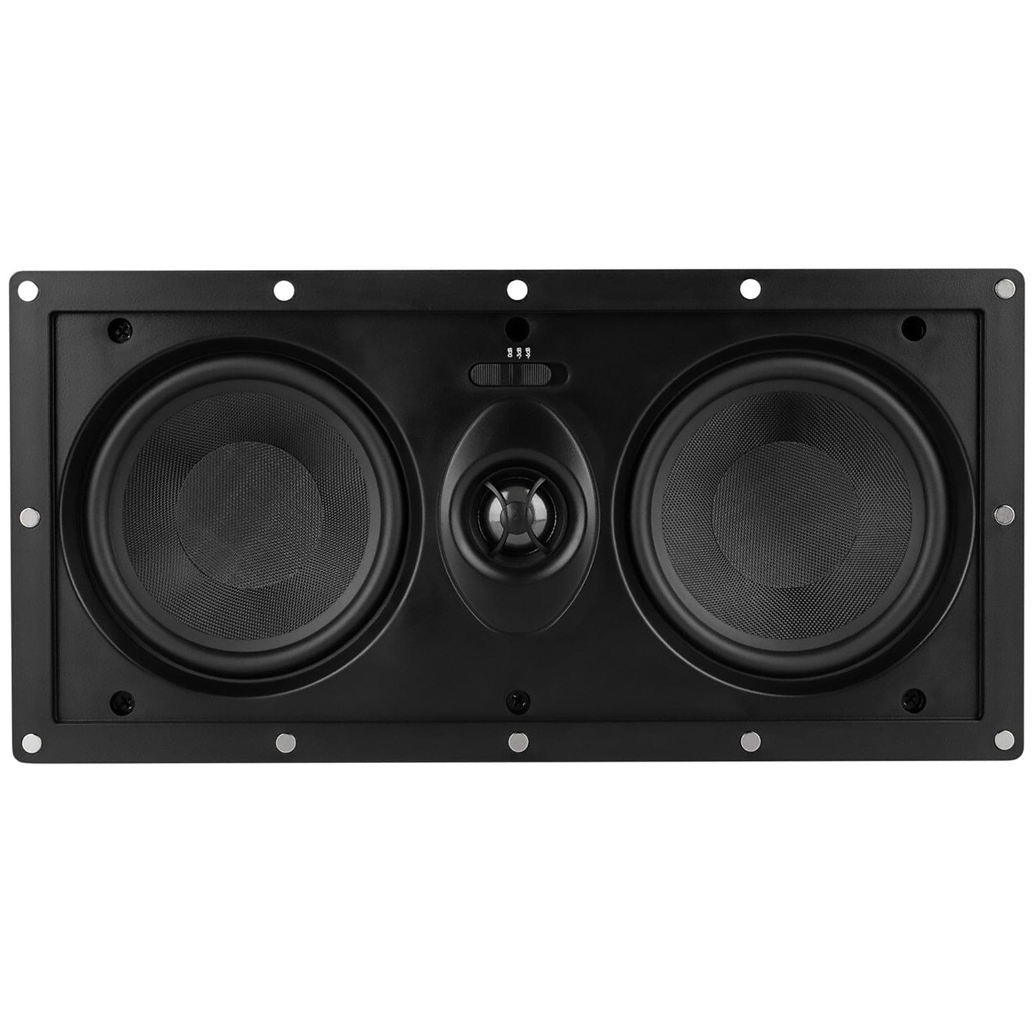 Dayton Audio Micro-Edge ME525MTM All-Channel In-Wall Speaker with Dual 5-1/4-In. Woofers and Pivoting Tweeter