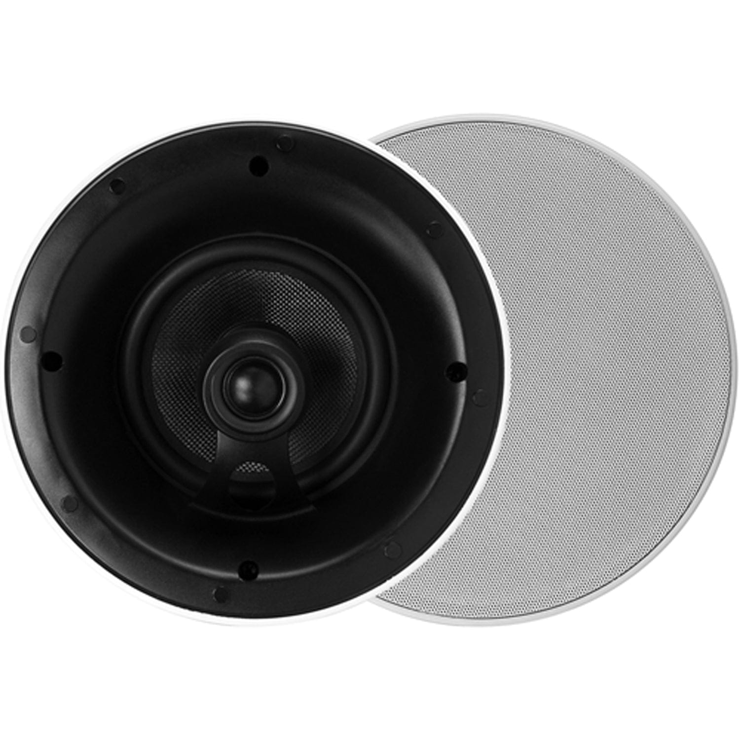 Dayton Audio Micro-Edge ME650C 6-1/2-In. 35-Watt LCRS 15°-Angled In-Ceiling Speaker with Aramid Fiber Woofer and Pivoting Silk Dome Tweeter, 8 Ohms