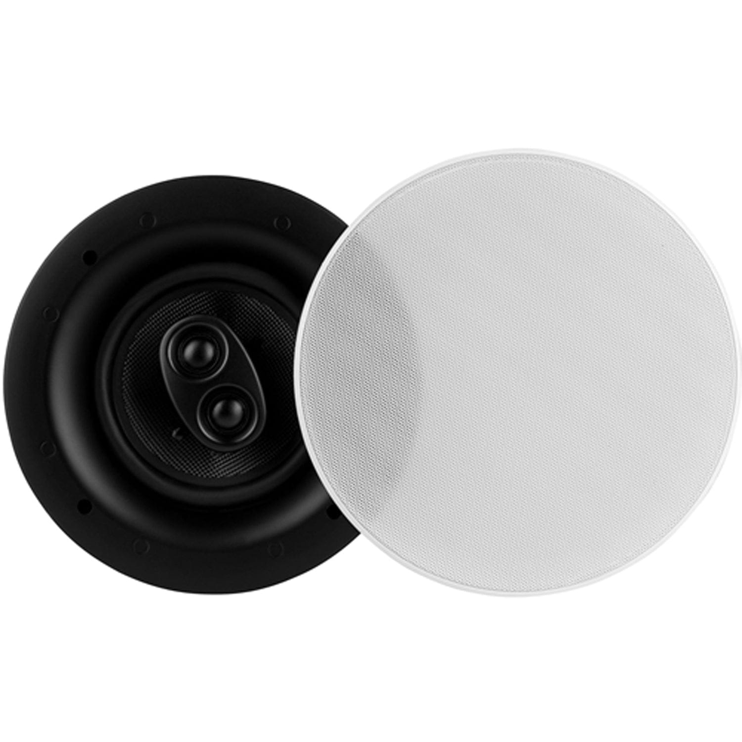 Dayton Audio Micro-Edge ME652C 6-1/2-In. 35-Watt-RMS Stereo In-Ceiling Speaker with Aramid Fiber Woofer and Dual Silk Dome Tweeters, 8 Ohms