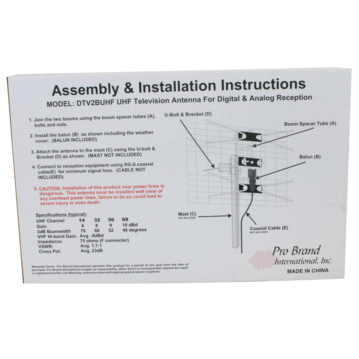 Eagle Aspen 2-Bay UHF Outdoor Antenna