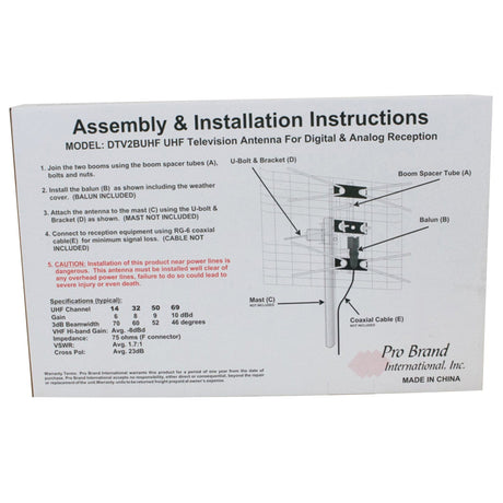 Eagle Aspen 2-Bay UHF Outdoor Antenna