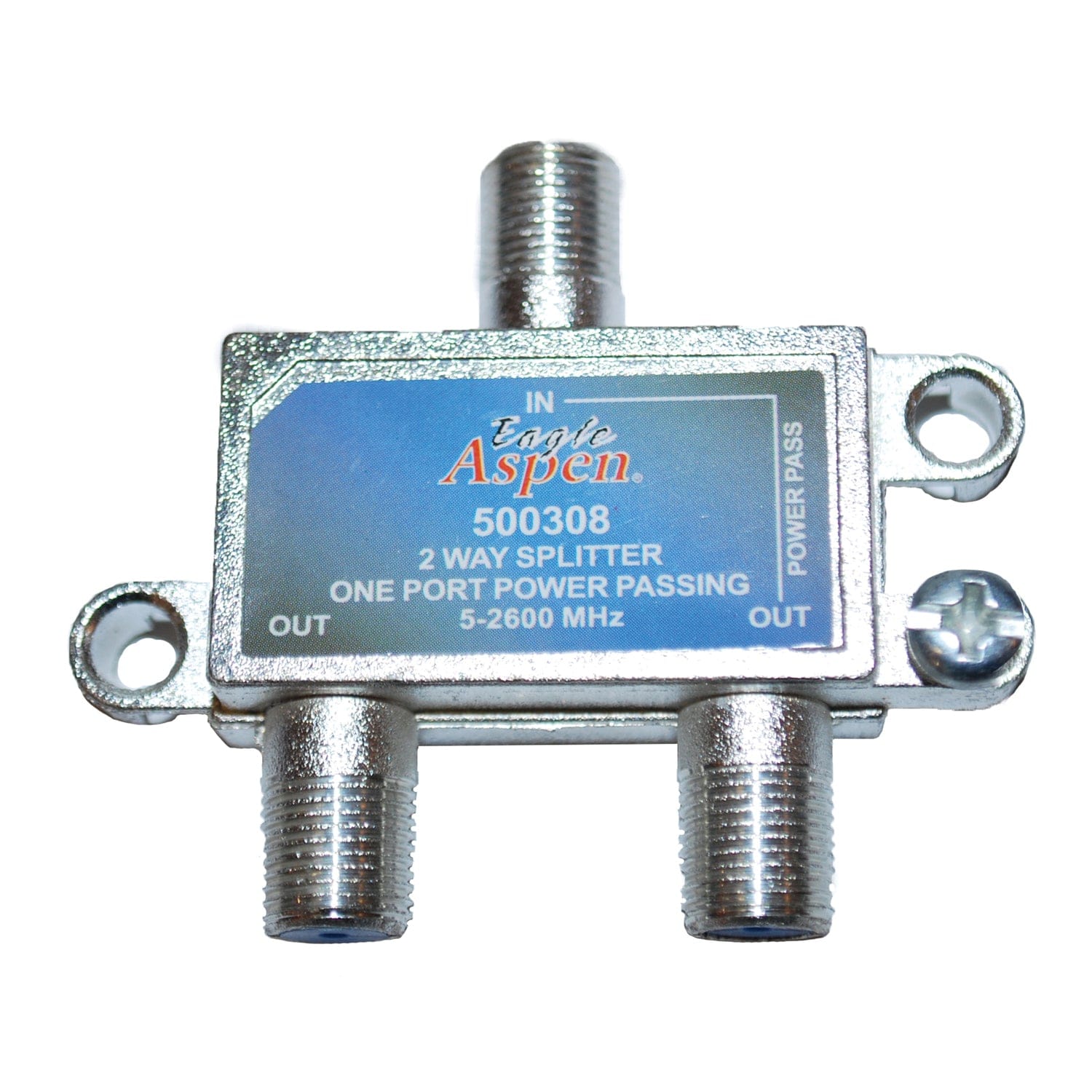 Eagle Aspen 2-Way 2600-MHz Coaxial Splitter with 1-Port Power Passing