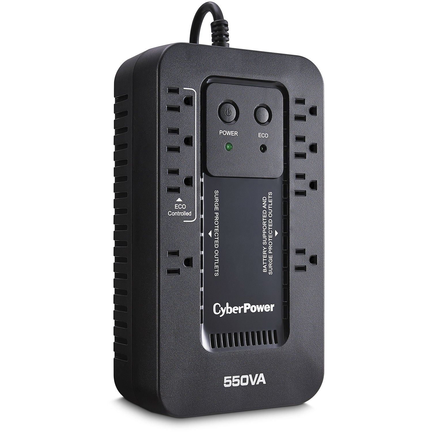 CyberPower EC550G-R Ecologic Series 550VA/330W 8 Outlets Desktop ECO UPS - New Battery Certified Refurbished