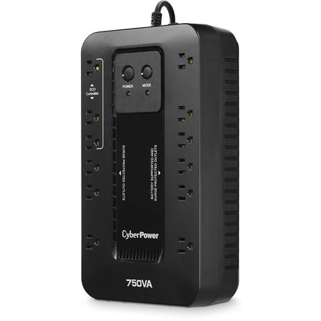 CyberPower 750VA/450W 12 Outlets Ecologic Series Uninterruptible Power Supply - New Battery Certified Refurbished