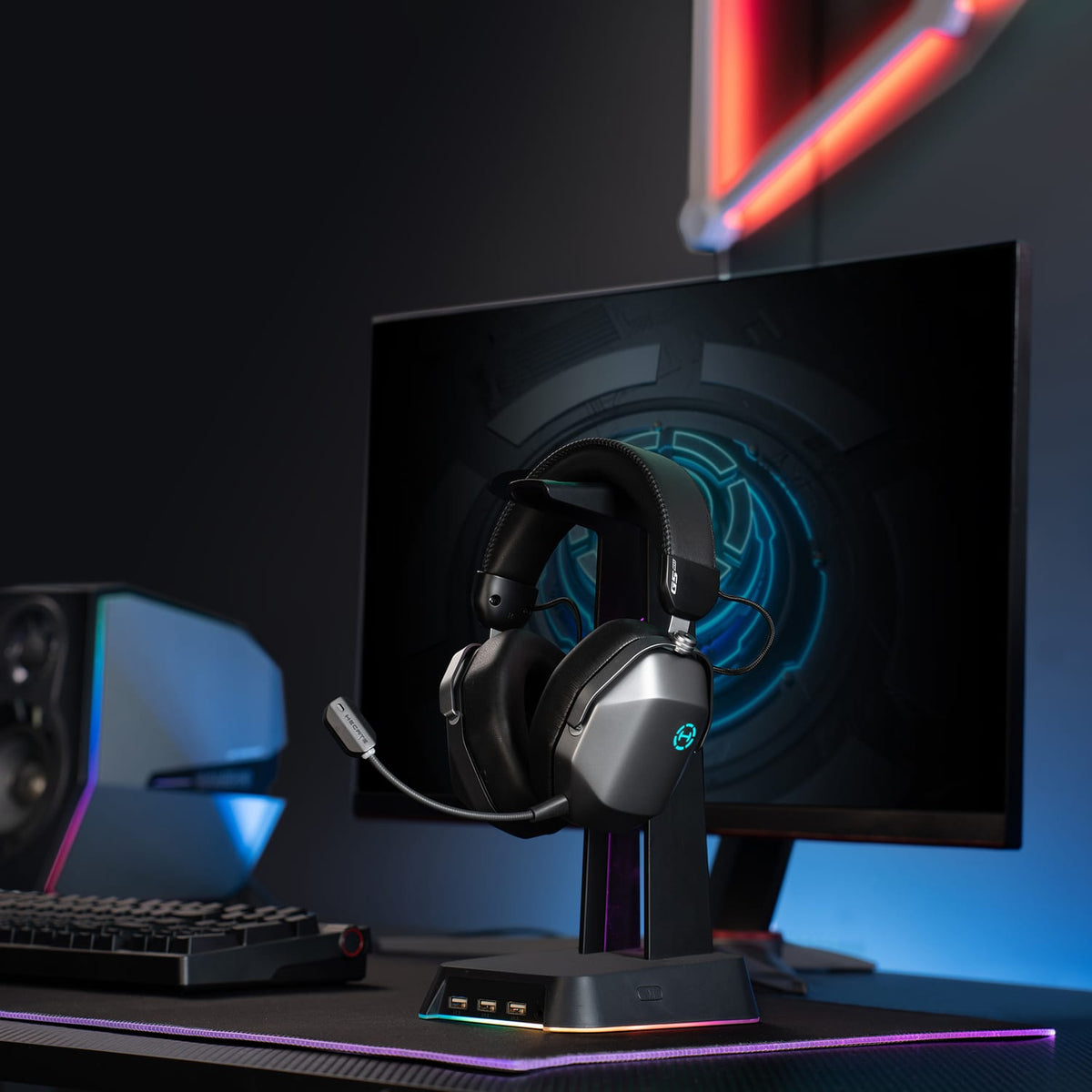 Hecate by Edifier G5 MAX Gaming Headset with THX Spatial Audio, Hi-Res Audio, Ultra-Long Battery Life, and Multiple Connection Options, Space Gray