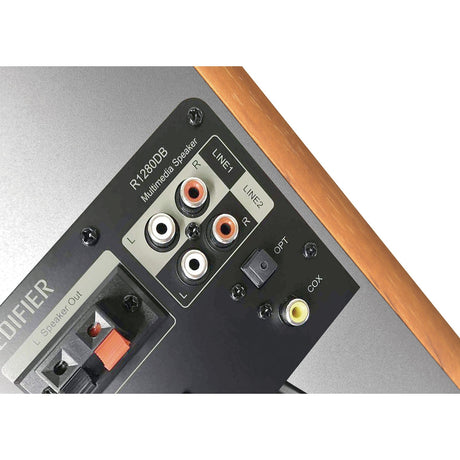 Edifier 42-Watt Continuous-Power Amplified Bookshelf Speakers, R1280T, 2 Count, Brown