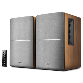Edifier R1280DB 42-Watt-RMS Amplified Bluetooth Bookshelf Speaker System, Brown