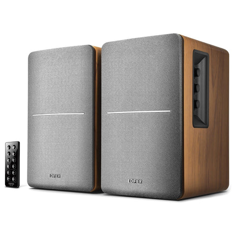 Edifier R1280DB 42-Watt-RMS Amplified Bluetooth Bookshelf Speaker System, Brown