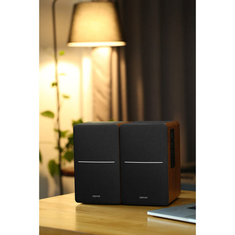 Edifier 42-Watt-Continuous R1280Ts Powered 2.0 Bookshelf Speaker Set with Sub Out, 4-In. Woofers, Front Bass Reflex Port, Wireless Remote, Pair