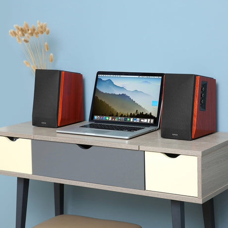 Edifier 66-Watt Continuous-Power Amplified Bluetooth 2.0 Bookshelf Speaker System with Sub Out and Remote, R1700BTs, 2 Count