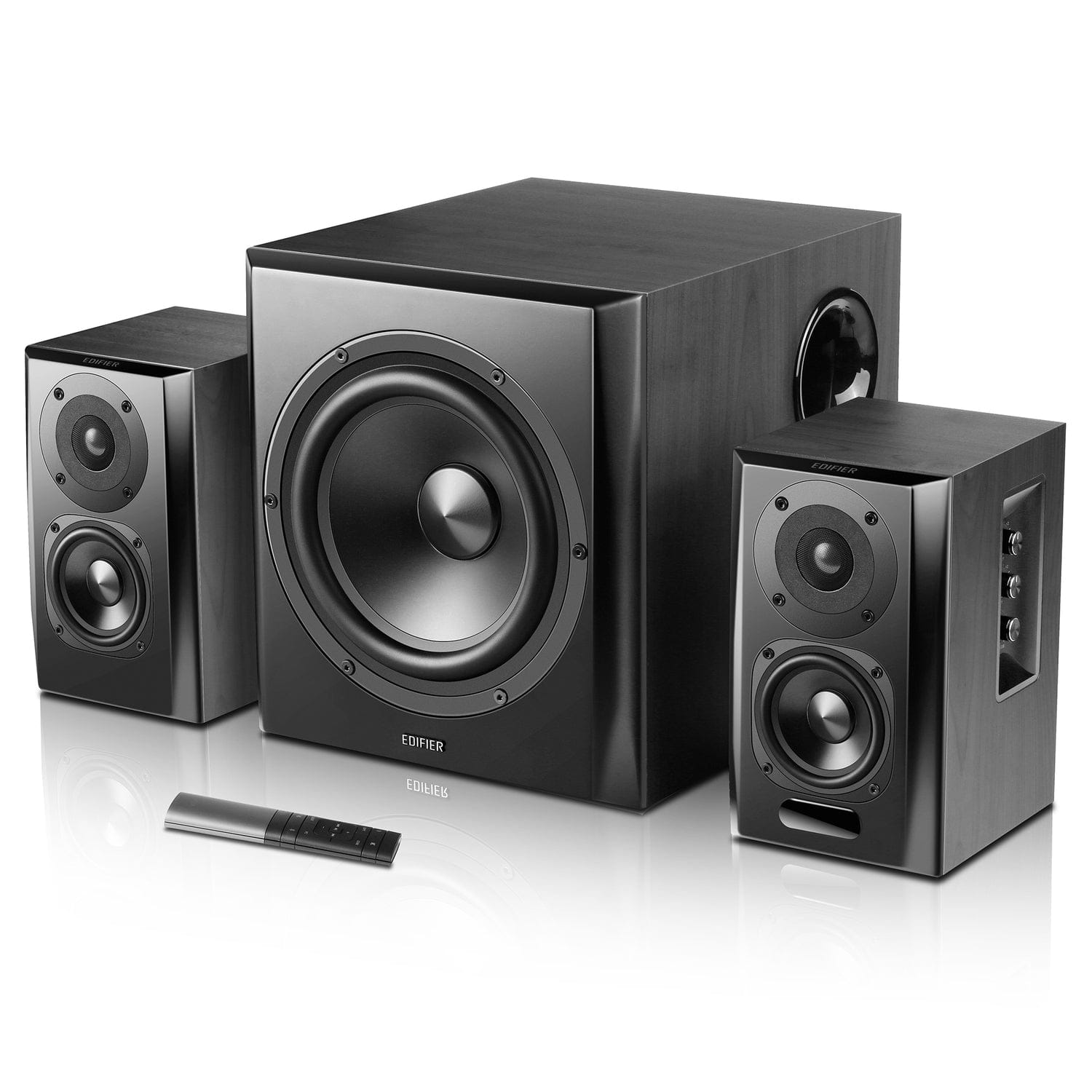 Edifier 150-Watt Continuous-Power Amplified Bluetooth 2.1 Bookshelf Speakers with Subwoofer and Remote, S351DB