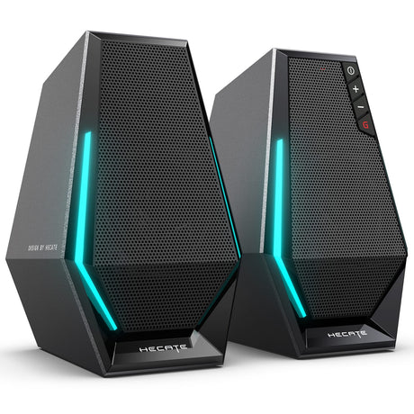 Hecate by Edifier 10-Watt G1500 Bluetooth and USB-Powered Gaming Computer Speaker with LED Light, Pair
