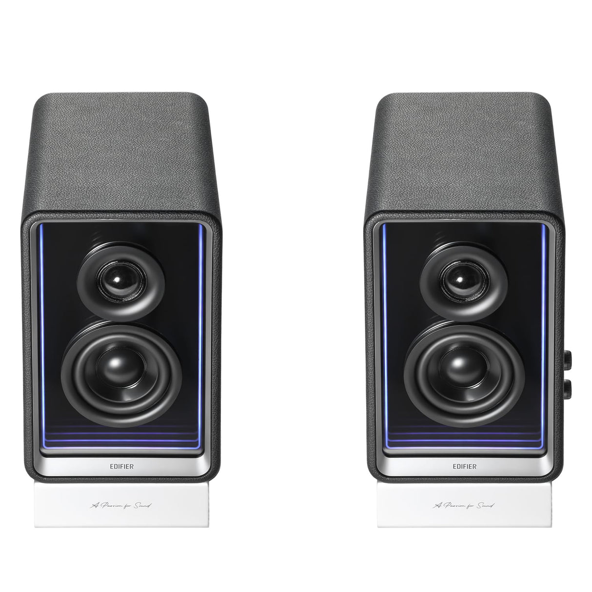 Edifier 70-Watt-RMS Bluetooth QR65 Powered 2.0 Multimedia Speaker Set with Sub Out, 2.75-In. Woofers, Hi-Res Audio/Wireless, Light Display, Pair