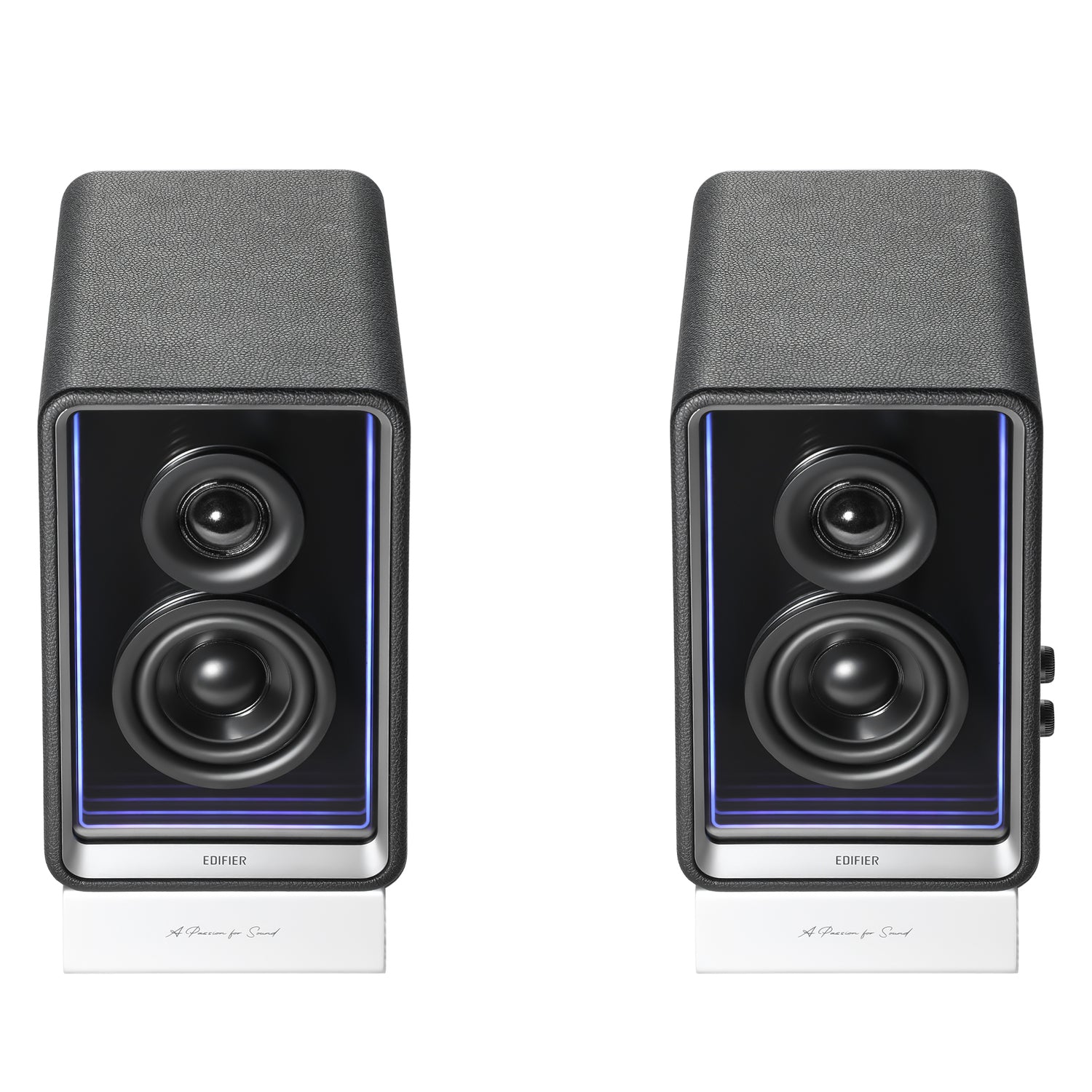 Edifier 70-Watt-RMS Bluetooth QR65 Powered 2.0 Multimedia Speaker Set with Sub Out, 2.75-In. Woofers, Hi-Res Audio/Wireless, Light Display, Pair