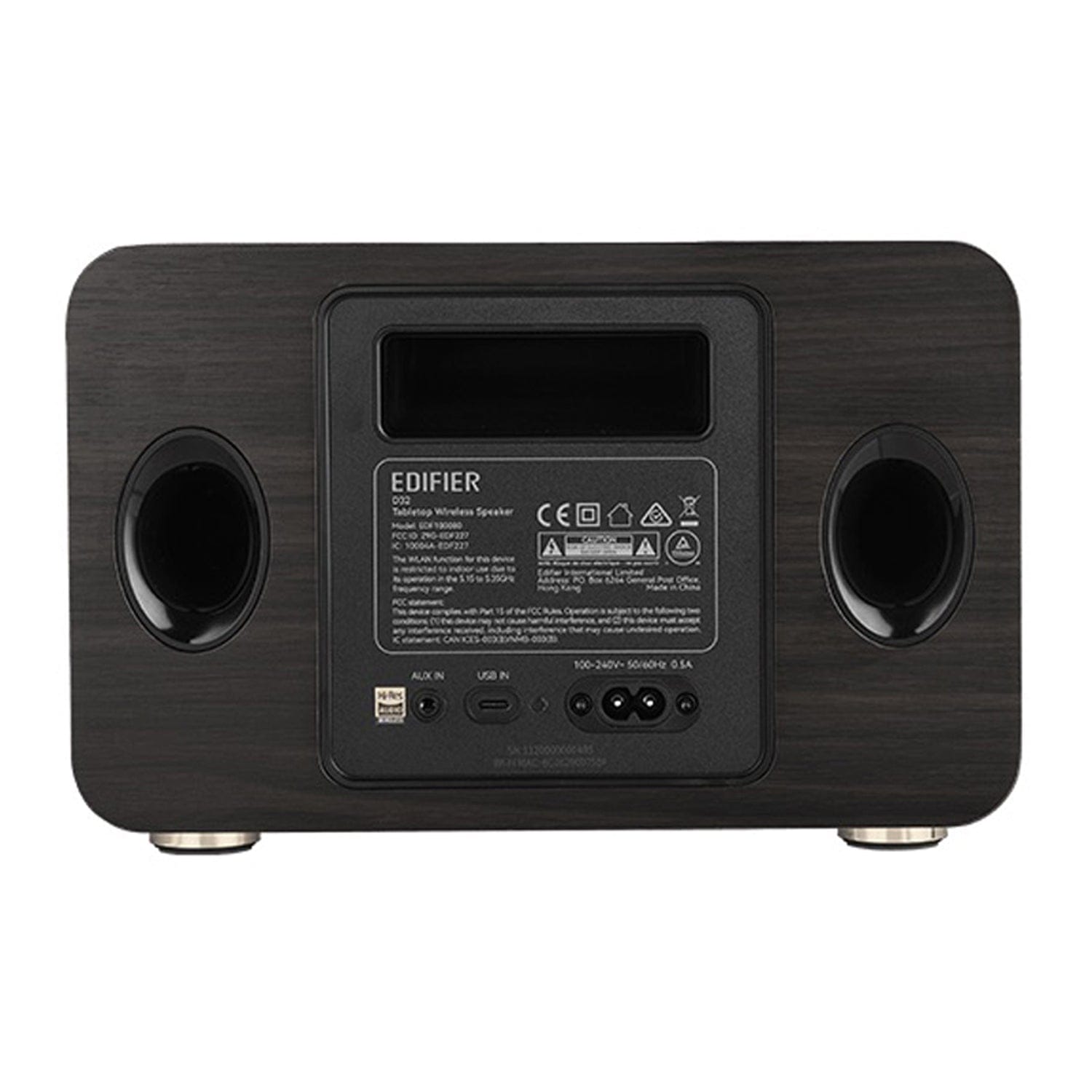 Edifier 60-Watt-Continuous Bluetooth Retro Rechargeable Tabletop Speaker, D32, Black Walnut