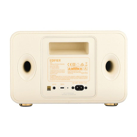 Edifier 60-Watt-Continuous Bluetooth Retro Rechargeable Tabletop Speaker, D32, Ivory