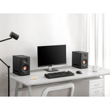 Edifier 110-Watt-RMS Bluetooth MR5 Powered 2.0 Studio Monitor Speaker Set with 5-In. Woofers, Hi-Res Audio/Hi-Res Audio Wireless, Pair, Black