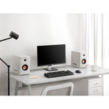 Edifier 110-Watt-RMS Bluetooth MR5 Powered 2.0 Studio Monitor Speaker Set with 5-In. Woofers, Hi-Res Audio/Hi-Res Audio Wireless, Pair, White