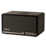 Edifier 80-Watt-RMS Bluetooth Retro S300 Powered Tabletop Speaker with 5.5-In Mid-Bass Driver, Hi-Res Audio, Aux, AirPlay 2, Remote, Black Walnut