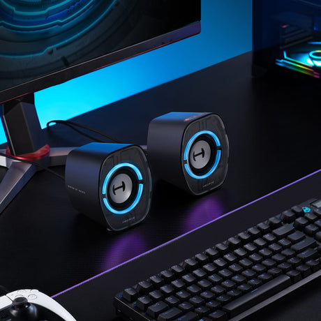 Hecate by Edifier 4-Watt G1000 II Bluetooth Gaming Computer Speaker with RGB Light, Pair