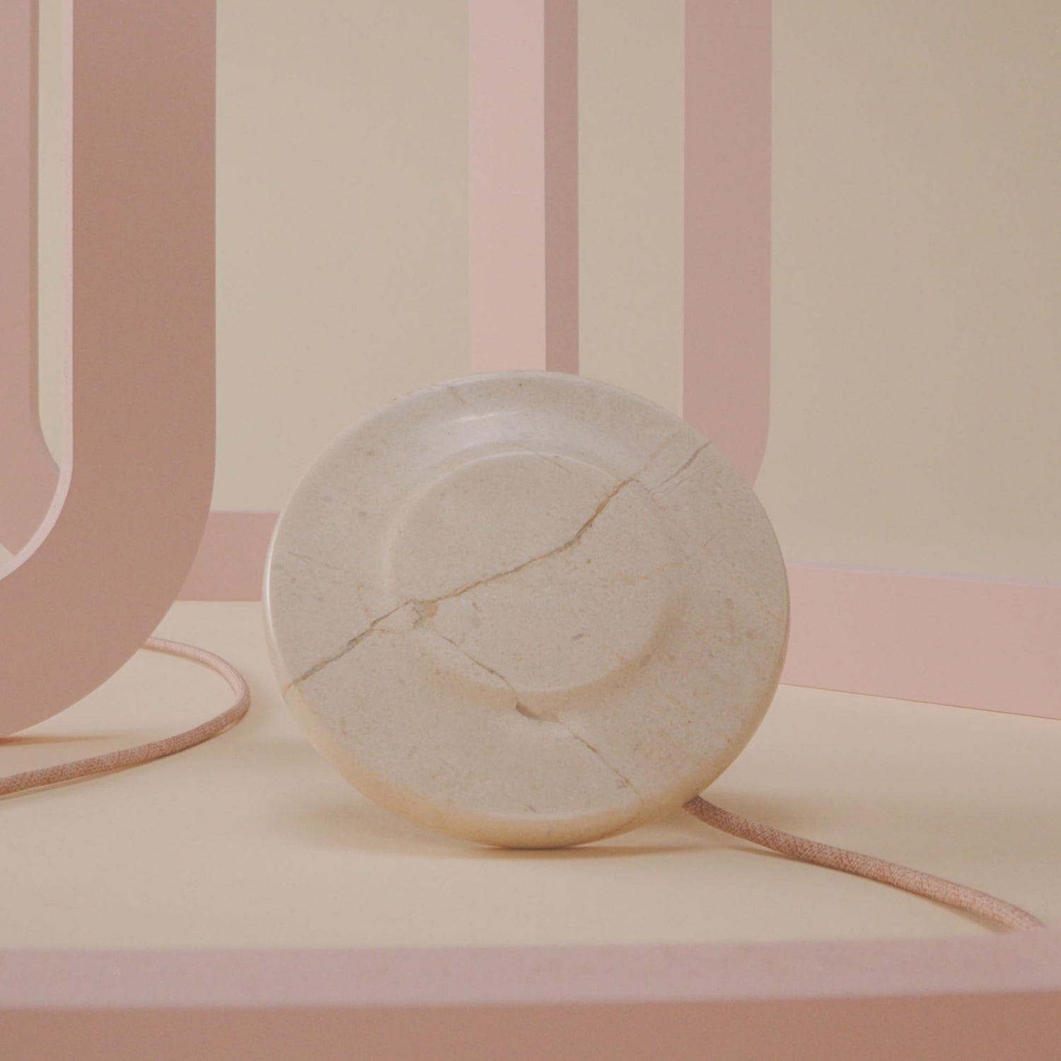 Einova Classic Stone Marble Wireless Charger, Cream Marble