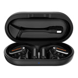OpenRock Link 20 TWS Bluetooth Open-Ear Headset with Detachable Boom Mic, Earhooks, Charging Case, up to 52 Hours Play Time, IPX7 Sweat-Resistant