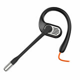 OpenRock Link 10 Wired Open-Ear Headset with Rotating Boom Mic, In-Line Remote, Earhooks, USB-C Connector with USB-A Adapter, Noise Cancellation