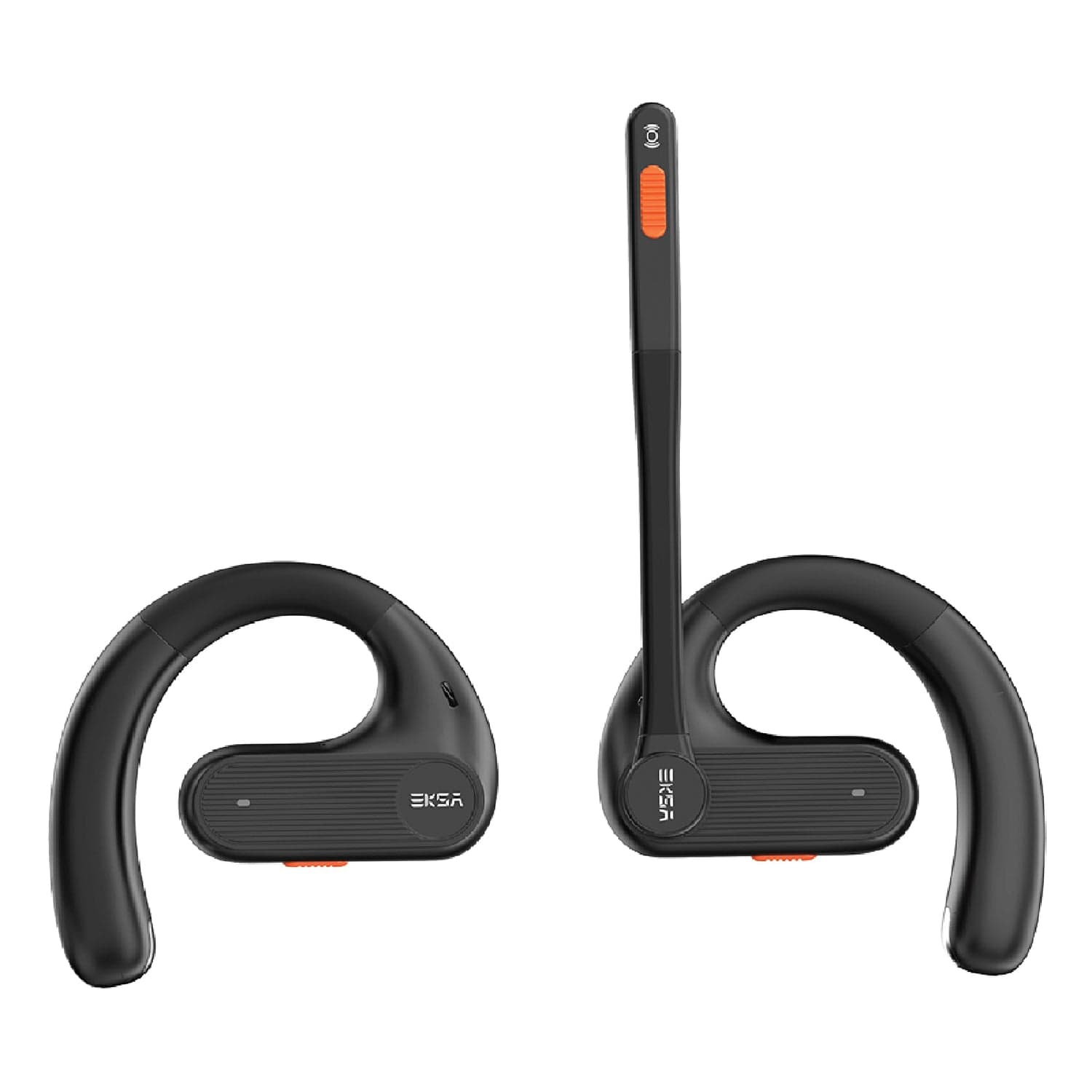 EKSAtelecom S30 Bluetooth Open-Ear Air-Conduction Headset with Microphone, True Wireless with Charging Case, Black