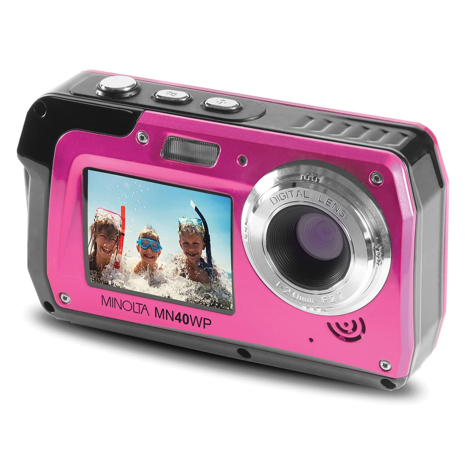 Minolta 48.0-Megapixel Waterproof Digital Camera, Pink
