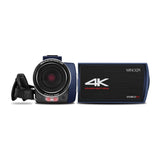 Minolta 4K-Ultra-HD IR Night Vision Camcorder with 16x Digital Zoom, Anti-Shake, Rechargeable Battery, and 16-GB SDHC Card, MN4K25NV, Blue
