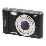 Minolta MND20 16x Digital Zoom 44 MP/2.7K Quad HD Digital Camera, Black