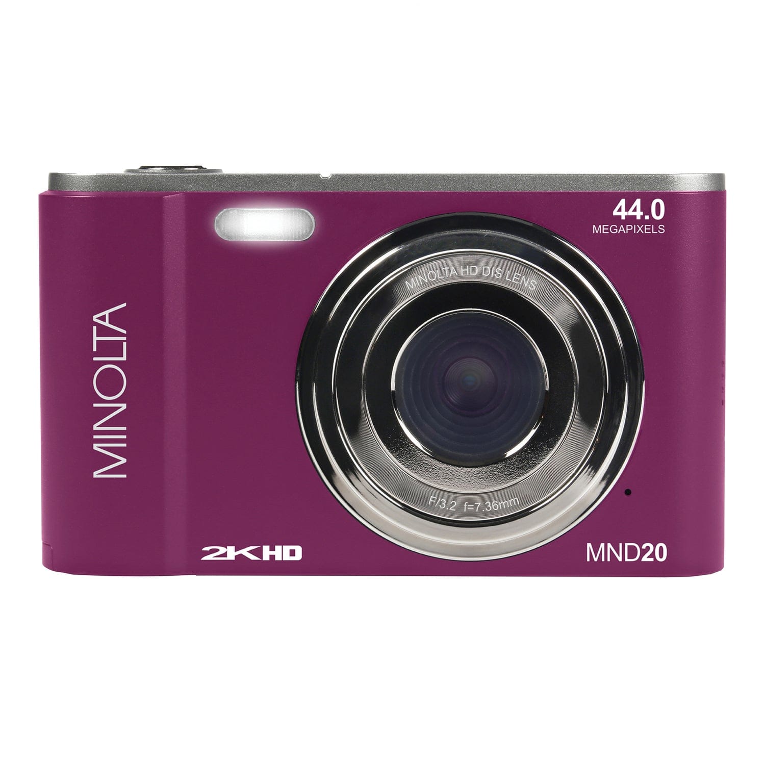 Minolta MND20 16x Digital Zoom 44 MP/2.7K Quad HD Digital Camera, Magenta