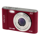 Minolta MND20 16x Digital Zoom 44 MP/2.7K Quad HD Digital Camera, Red