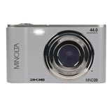 Minolta MND20 16x Digital Zoom 44 MP/2.7K Quad HD Digital Camera, Silver