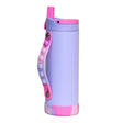 Elemental Iconic Pop Stainless Steel Fidget Water Bottle with Flip-open Sports Cap, 14 Oz., Lilac Tie Dye