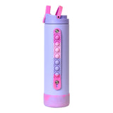 Elemental Iconic Pop Stainless Steel Fidget Water Bottle with Flip-open Sports Cap, 20 Oz., Lilac Tie Dye