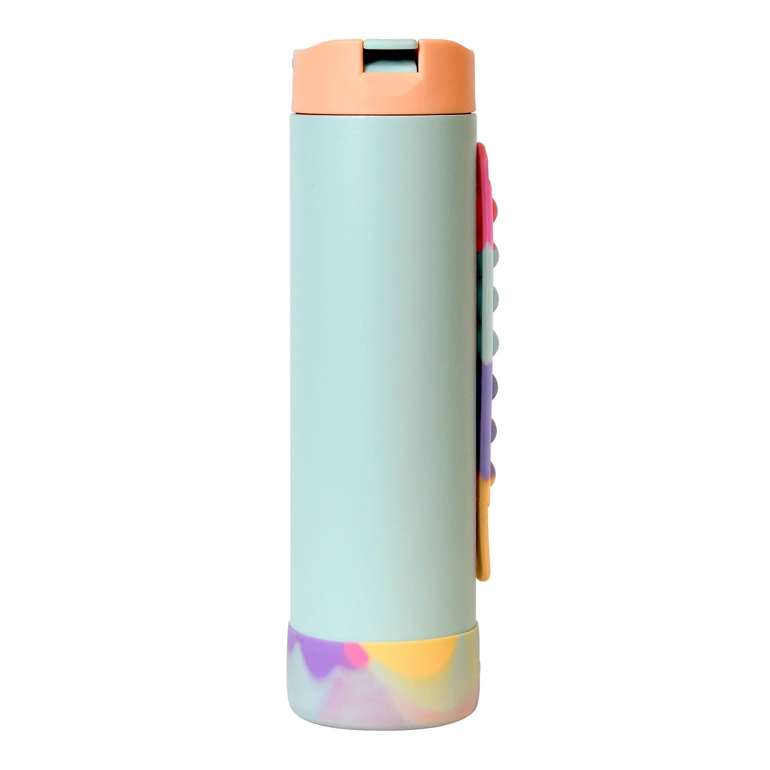 Elemental Iconic Pop Stainless Steel Fidget Water Bottle with Flip-open Sports Cap, 20 Oz., Mint Sorbet