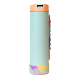 Elemental Iconic Pop Stainless Steel Fidget Water Bottle with Flip-open Sports Cap, 20 Oz., Mint Sorbet