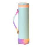 Elemental Iconic Pop Stainless Steel Fidget Water Bottle with Flip-open Sports Cap, 20 Oz., Mint Sorbet