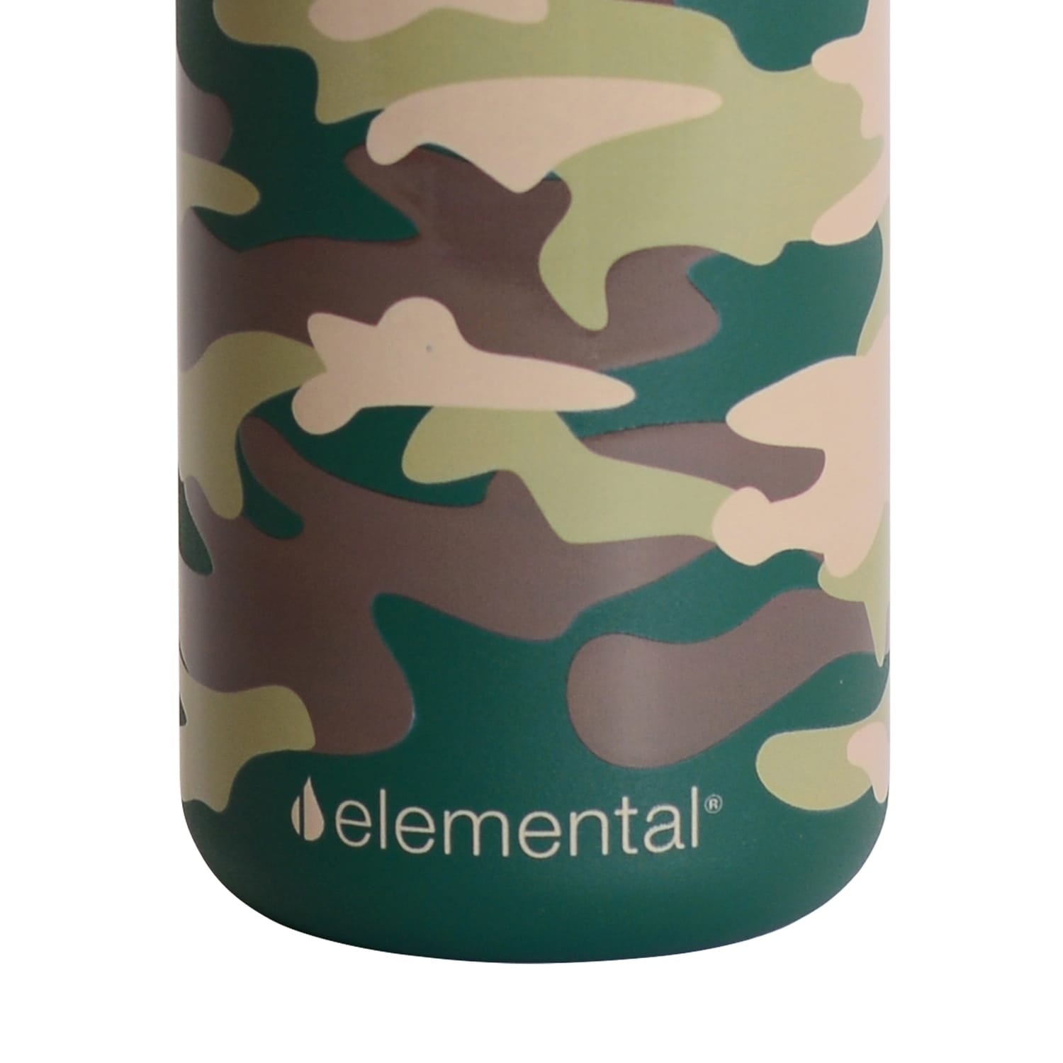 Elemental Core Pop Stainless Steel Water Bottle, 18 Oz., Green Camo