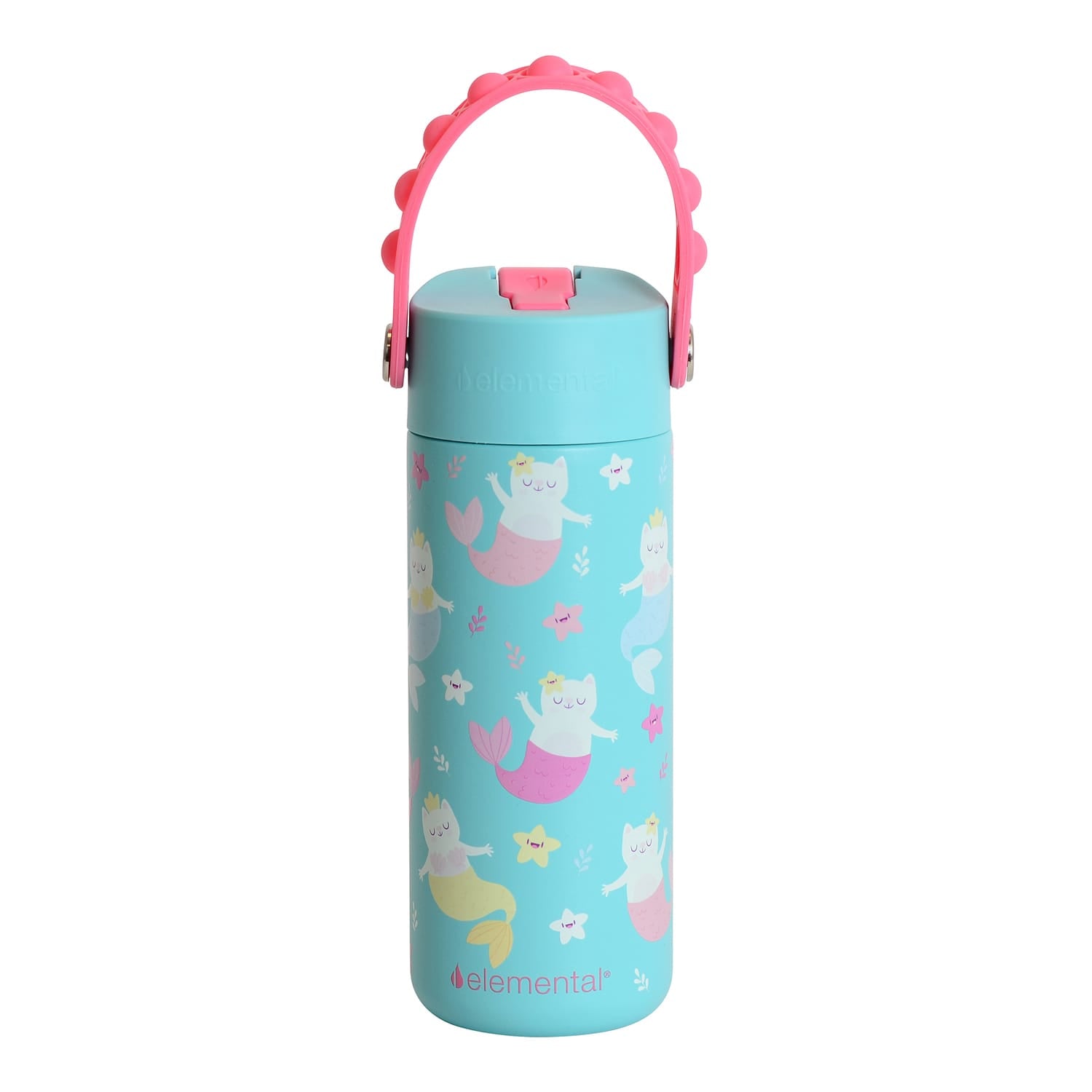 Elemental Core Pop Stainless Steel Water Bottle, 18 Oz., Meowmaid