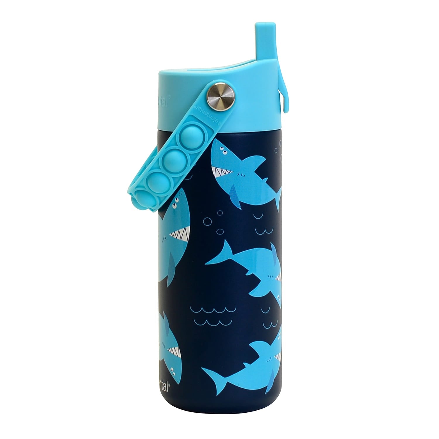 Elemental Core Pop Stainless Steel Water Bottle, 18 Oz., Sharks Ahoy