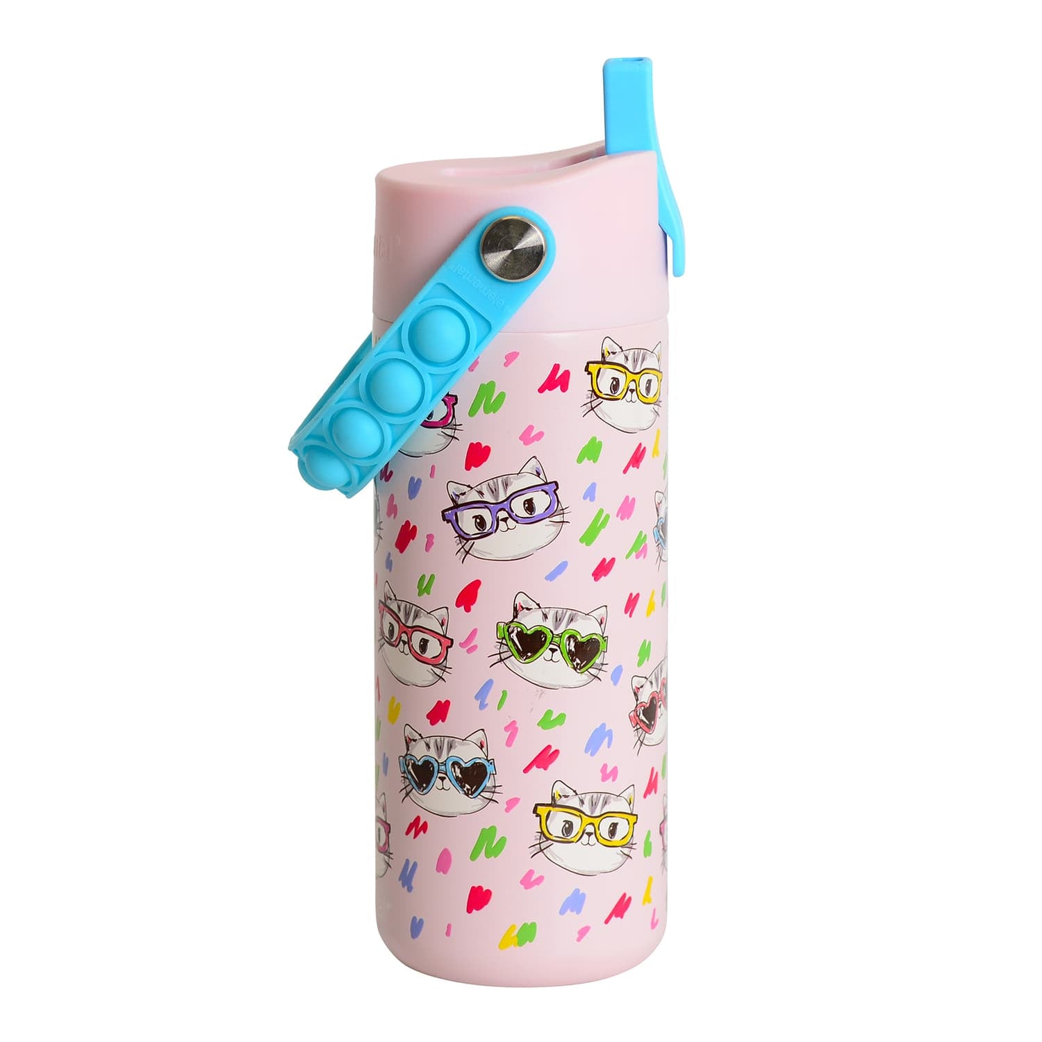 Elemental Core Pop Stainless Steel Water Bottle, 18 Oz., Stylish Cat