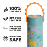 Elemental Core Pop Stainless Steel Water Bottle, 18 Oz., Safari